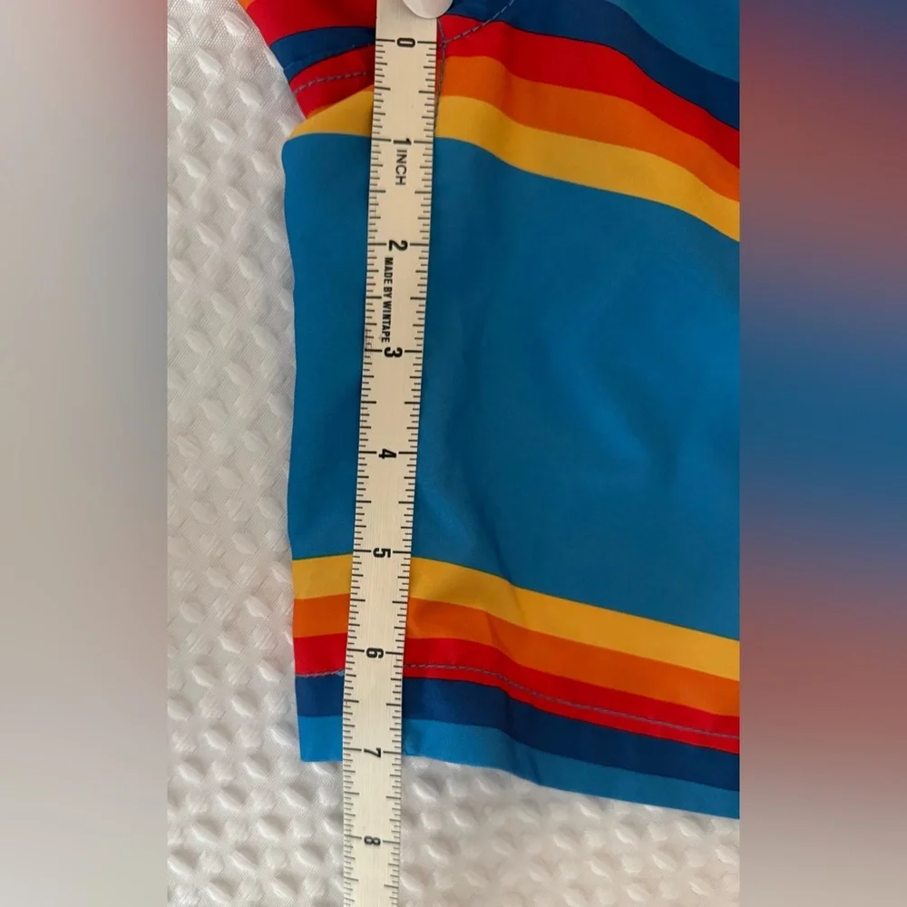 Speedo Rainbow Striped Swim Trunks UPF 50+ SZ‎ LG